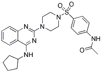 N-(4-(4-(4-(CYCLOPENTYLAMINO)QUINAZOLIN-2-YL)PIPERAZIN-1-YLSULFONYL)PHENYL)ACETAMIDE Struktur