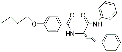 4-BUTOXY-N-((2E,4E)-1-OXO-5-PHENYL-1-(PHENYLAMINO)PENTA-2,4-DIEN-2-YL)BENZAMIDE Struktur