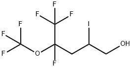 4,5,5,5-TETRAFLUORO-2-IODO-4-(TRIFLUOROMETHOXY)-PENTAN-1-OL Struktur