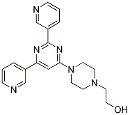 2-[4-(2,6-DIPYRIDIN-3-YLPYRIMIDIN-4-YL)PIPERAZIN-1-YL]ETHANOL Struktur