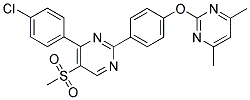 4-(4-CHLOROPHENYL)-2-[4-(4,6-DIMETHYLPYRIMIDIN-2-YLOXY)PHENYL]-5-(METHYLSULPHONYL)PYRIMIDINE Struktur