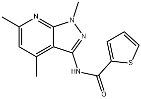 N-(1,4,6-TRIMETHYL-1H-PYRAZOLO[3,4-B]PYRIDIN-3-YL)-2-THIOPHENECARBOXAMIDE Struktur