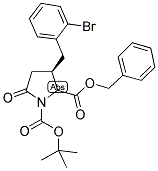 (4R)-BOC-4-(2-BROMOBENZYL)-PYR-OBZL Struktur