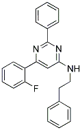 6-(2-FLUOROPHENYL)-2-PHENYL-N-(2-PHENYLETHYL)PYRIMIDIN-4-AMINE Struktur