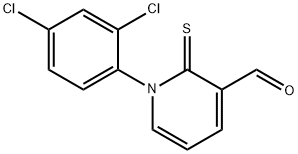 1-(2,4-DICHLOROPHENYL)-2-THIOXO-1,2-DIHYDROPYRIDINE-3-CARBALDEHYDE Struktur