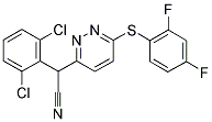 2-(2,6-DICHLOROPHENYL)-2-(6-[(2,4-DIFLUOROPHENYL)SULFANYL]-3-PYRIDAZINYL)ACETONITRILE Struktur