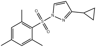 3-CYCLOPROPYL-1-(MESITYLSULFONYL)-1H-PYRAZOLE Struktur