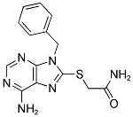 2-[(6-AMINO-9-BENZYL-9H-PURIN-8-YL)THIO]ACETAMIDE Struktur