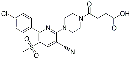 4-[4-(6-(4-CHLOROPHENYL)-3-CYANO-5-(METHYLSULFONYL)PYRIDIN-2-YL)PIPERAZIN-1-YL]-4-OXOBUTANOIC ACID Struktur