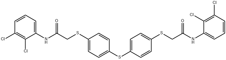 2-((4-[(4-([2-(2,3-DICHLOROANILINO)-2-OXOETHYL]SULFANYL)PHENYL)SULFANYL]PHENYL)SULFANYL)-N-(2,3-DICHLOROPHENYL)ACETAMIDE Struktur