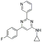 N-CYCLOPROPYL-6-(4-FLUOROPHENYL)-2-PYRIDIN-3-YLPYRIMIDIN-4-AMINE Struktur