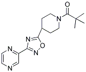 1-(2,2-DIMETHYLPROPANOYL)-4-[3-(3-PYRAZIN-2-YL)-1,2,4-OXADIAZOL-5-YL]PIPERIDINE Struktur