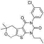 3-(3-CHLOROPHENYL)-6,6-DIMETHYL-1-PROPYL-1,5,6,8-TETRAHYDRO-2H-PYRANO[4',3':4,5]THIENO[2,3-D]PYRIMIDINE-2,4(3H)-DIONE Struktur