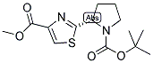 (S)-2-(1-TERT-BUTOXYCARBONYL-PYRROLIDIN-2-YL)-THIAZOLE-4-CARBOXYLIC ACID METHYL ESTER Struktur