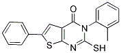 2-MERCAPTO-6-PHENYL-3-O-TOLYL-3H-THIENO[2,3-D]PYRIMIDIN-4-ONE Struktur