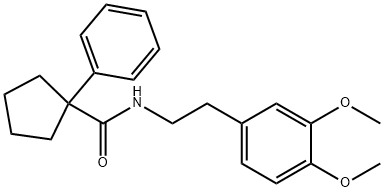 N-(2-(3,4-DIMETHOXYPHENYL)ETHYL)(PHENYLCYCLOPENTYL)FORMAMIDE Struktur