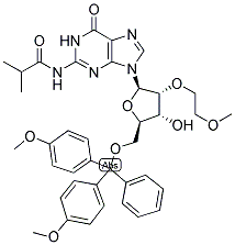 5'-DIMETHOXYTRITYL-N2-ISOBUTYRYL-2'-(2-METHOXYETHYL)GUANOSINE Struktur