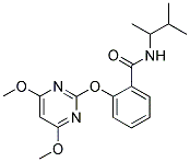 2-[2-[(4,6-DIMETHOXYPYRIMIDIN-2-YL)OXY]BENZAMIDO]-3-METHYLBUTANE Struktur