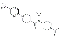 N-(1-ACETYLPIPERIDIN-4-YL)-N-CYCLOPROPYL-1-(5-(TRIFLUOROMETHYL)PYRIDIN-2-YL)PIPERIDINE-4-CARBOXAMIDE Struktur