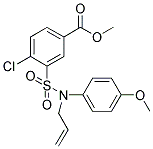 3-[ALLYL-(4-METHOXY-PHENYL)-SULFAMOYL]-4-CHLORO-BENZOIC ACID METHYL ESTER Struktur