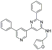 FURAN-2-YLMETHYL-[2-PHENYL-6-(5-PHENYL-PYRIDIN-3-YL)-PYRIMIDIN-4-YL]-AMINE Struktur