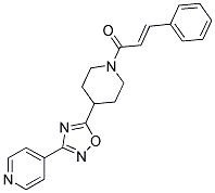 1-(1-OXO-3-PHENYL-(2E)-PROPENYL)-4-[3-(PYRIDIN-4-YL)-1,2,4-OXADIAZOL-5-YL]PIPERIDINE Struktur