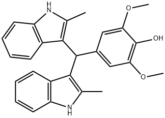 4-(BIS(2-METHYL-1H-INDOL-3-YL)METHYL)-2,6-DIMETHOXYPHENOL Struktur