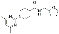 1-(4,6-DIMETHYLPYRIMIDIN-2-YL)-N-TETRAHYDROFURFURYLPIPERIDINE-4-CARBOXAMIDE Struktur