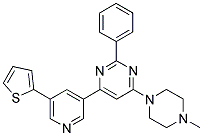 4-(4-METHYL-PIPERAZIN-1-YL)-2-PHENYL-6-(5-THIOPHEN-2-YL-PYRIDIN-3-YL)-PYRIMIDINE Struktur