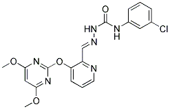 N-[1-AZA-2-[3-[(4,6-DIMETHOXYPYRIMIDIN-2-YL)OXY]PYRIDIN-2-YL]ETHENYL]-N'-(3-CHLOROPHENYL)UREA Struktur