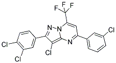 3-CHLORO-5-(3-CHLOROPHENYL)-2-(3,4-DICHLOROPHENYL)-7-(TRIFLUOROMETHYL)PYRAZOLO[1,5-A]PYRIMIDINE Struktur