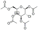 2-CHLORO-2-DESOXY-1.3.4.6-TETRA-O-ACETYL-BETA-D-GLUCOPYRANOSE Struktur