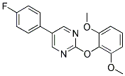 2-(2,6-DIMETHOXYPHENOXY)-5-(4-FLUOROPHENYL)PYRIMIDINE Struktur