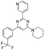 4-PIPERIDIN-1-YL-2-PYRIDIN-3-YL-6-[3-(TRIFLUOROMETHYL)PHENYL]PYRIMIDINE Struktur