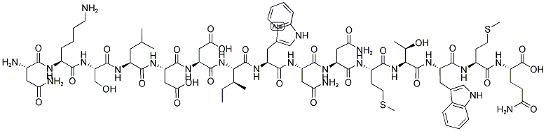 H-ASN-LYS-SER-LEU-ASP-ASP-ILE-TRP-ASN-ASN-MET-THR-TRP-MET-GLN-OH Struktur