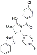 1-(1,3-BENZOTHIAZOL-2-YL)-4-(4-CHLOROBENZOYL)-5-(4-FLUOROPHENYL)-3-HYDROXY-1,5-DIHYDRO-2H-PYRROL-2-ONE Struktur