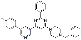 4-(4-BENZYL-PIPERAZIN-1-YL)-2-PHENYL-6-(5-P-TOLYL-PYRIDIN-3-YL)-PYRIMIDINE Struktur