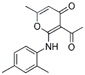 3-ACETYL-2-(2,4-DIMETHYL-PHENYLAMINO)-6-METHYL-PYRAN-4-ONE Struktur