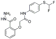 N-(4-DIFLUOROMETHYLSULFANYL-PHENYL)-2-(2-HYDRAZINOCARBONYL-PHENOXY)-ACETAMIDE Struktur