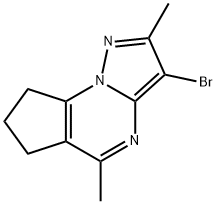 3-BROMO-2,5-DIMETHYL-7,8-DIHYDRO-6H-CYCLOPENTA[E]PYRAZOLO[1,5-A]PYRIMIDINE Struktur