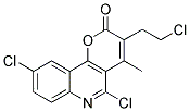 5,9-DICHLORO-3-(2-CHLOROETHYL)-4-METHYL-2H-PYRANO[3,2-C]QUINOLIN-2-ONE Struktur