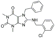 7-BENZYL-8-[(2-CHLOROBENZYL)AMINO]-1,3-DIMETHYL-3,7-DIHYDRO-1H-PURINE-2,6-DIONE Struktur