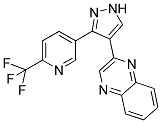 2-[3-(6-(TRIFLUOROMETHYL)PYRIDIN-3-YL)-1H-PYRAZOL-4-YL]QUINOXALINE Struktur