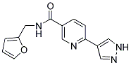 N-(2-FURYLMETHYL)-6-(1H-PYRAZOL-4-YL)NICOTINAMIDE Struktur