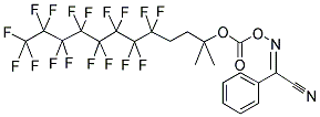 2-[(1,1-DIMETHYL-1H,1H,2H,2H,3H,3H-PERFLUOROUNDECYLOXY)CARBONYLOXYIMINO]-2-PHENYLACETONITRILE Struktur