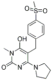 6-HYDROXY-1-METHYL-5-[4-(METHYLSULFONYL)BENZYL]-4-PYRROLIDIN-1-YLPYRIMIDIN-2(1H)-ONE Struktur