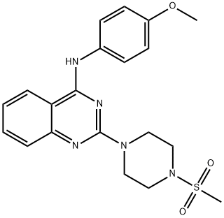 N-(4-METHOXYPHENYL)-2-(4-(METHYLSULFONYL)PIPERAZIN-1-YL)QUINAZOLIN-4-AMINE Struktur