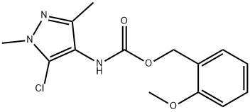 2-METHOXYBENZYL N-(5-CHLORO-1,3-DIMETHYL-1H-PYRAZOL-4-YL)CARBAMATE Struktur