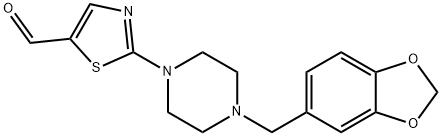 2-[4-(1,3-BENZODIOXOL-5-YLMETHYL)PIPERAZINO]-1,3-THIAZOLE-5-CARBALDEHYDE Struktur