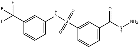 3-HYDRAZINOCARBONYL-N-(3-TRIFLUOROMETHYL-PHENYL)-BENZENESULFONAMIDE Struktur